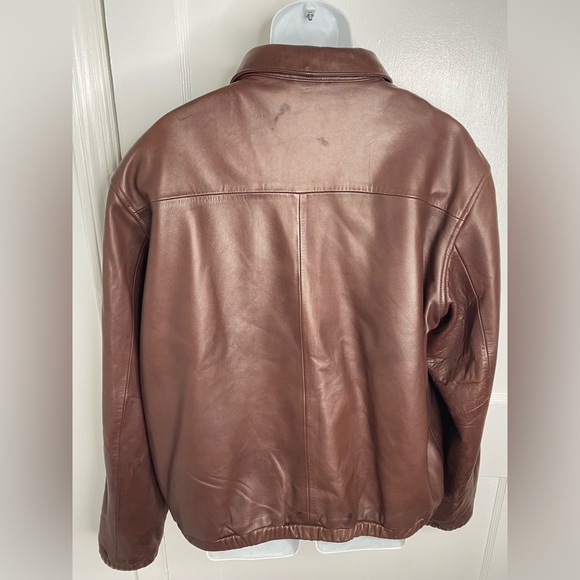 POLO RALPH LAUREN Luxury Brown Leather Jacket with Pockets - Picture 4 of 16